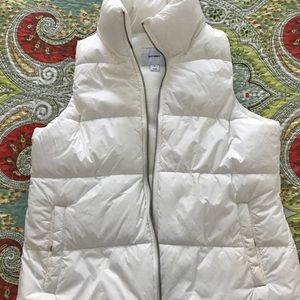 Old Navy white puffer vest